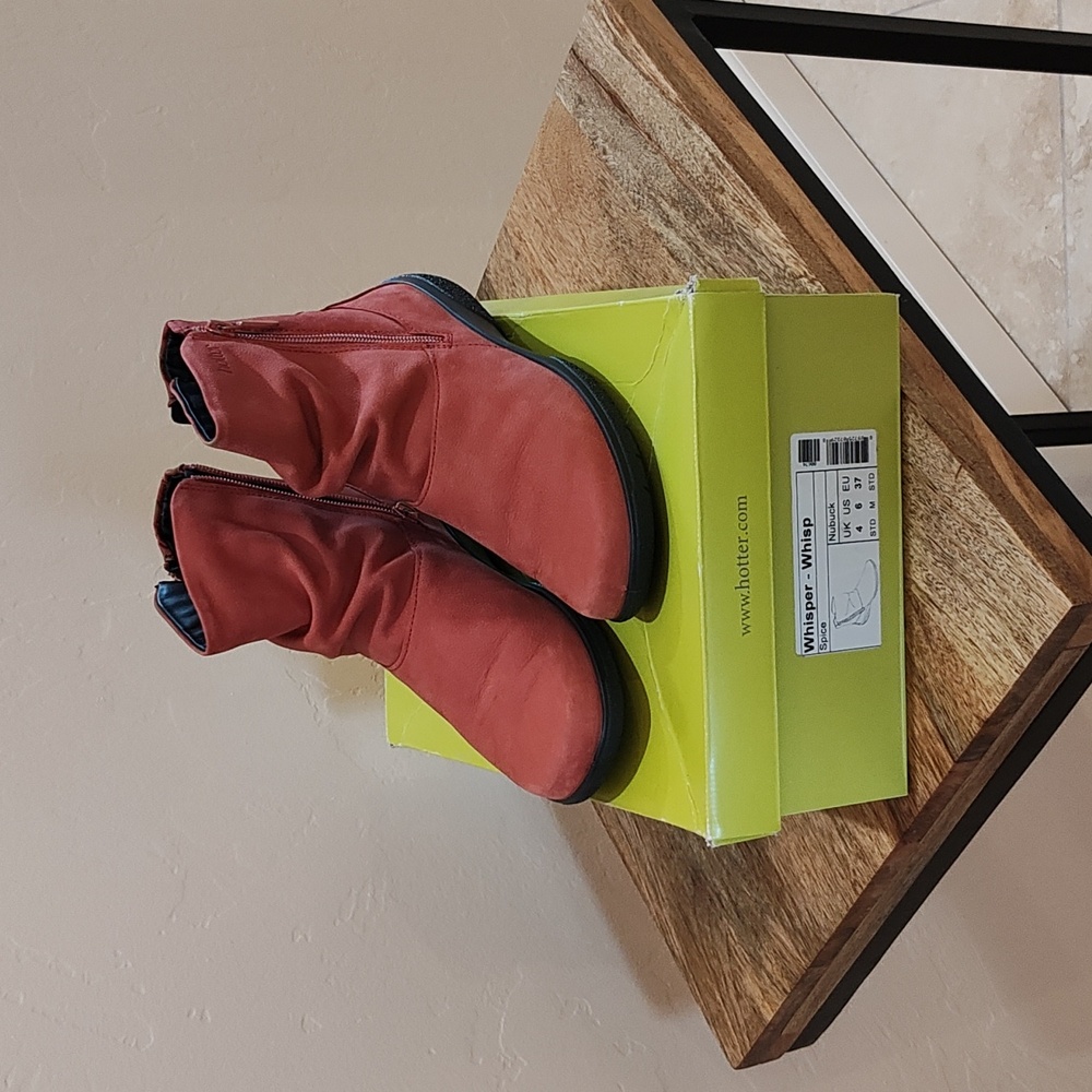 Terra Cotta Red Booties